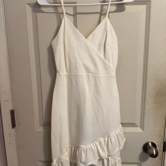 Lulu's White Ruffle Mini Dress - Picture 6 of 6